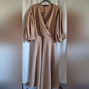 Boohoo Off The Shoulder Wrap Midi Dress